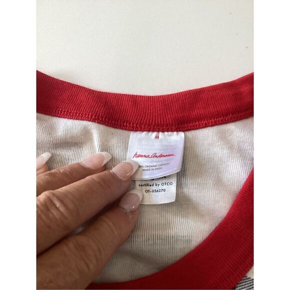 Hanna Andersson Womens Buffalo Check Henley Top Sz M Jogger Pants XL - Picture 6 of 12